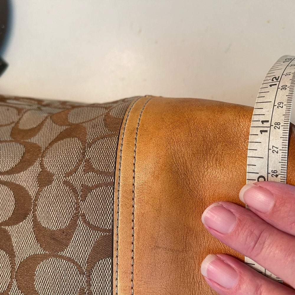 Coach Y2K Vintage Signature Jacquard Canvas Leather Hobo Shoulder bag & wallet - Picture 8 of 16